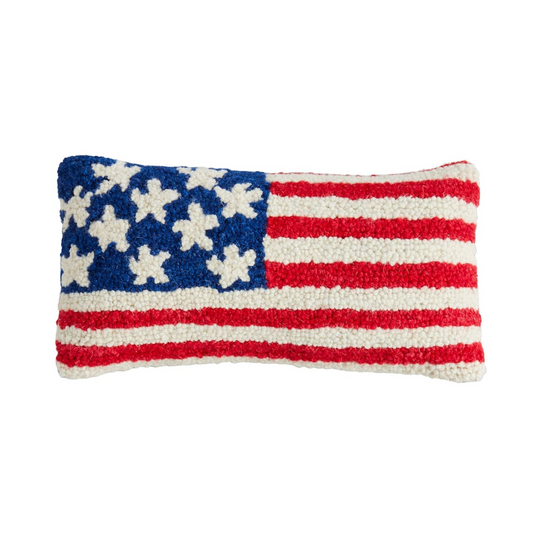 Flag Hooked Pillow - Magpies Paducah