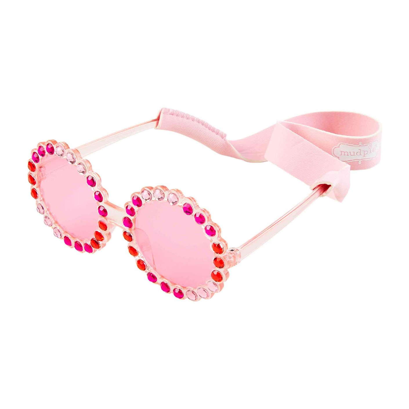 Toddler Girl Sunglass Set, Red Round