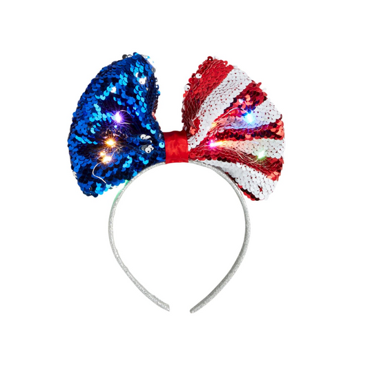 Bow Patriotic Headband - Magpies Paducah