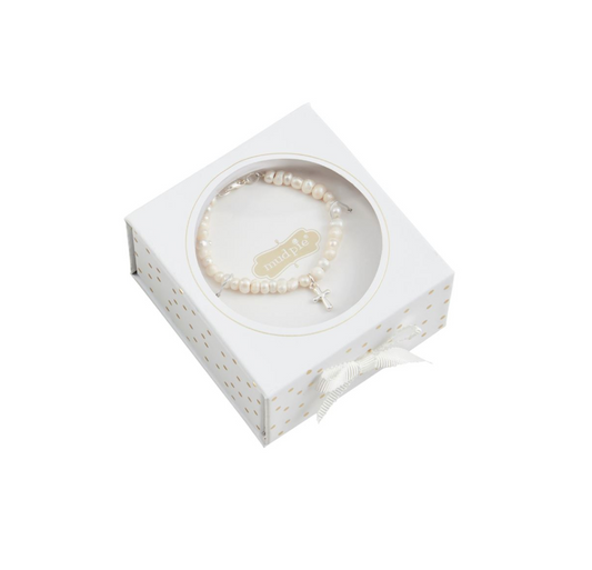 Boxed Bracelet, Silver Cross - Magpies Paducah