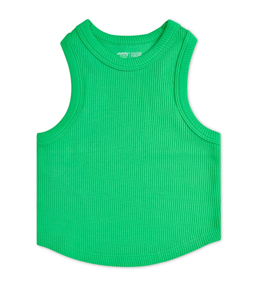 Ribbed Racerback Tank, Glam Green - Magpies Paducah