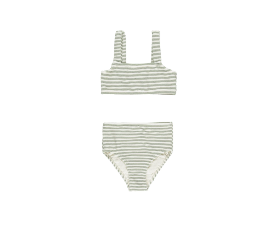 Brently Bikini, Sage Stripe