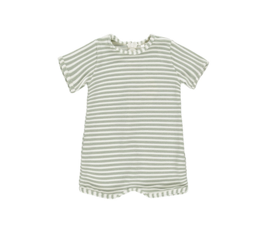 Shorty One-Piece, Sage Stripe