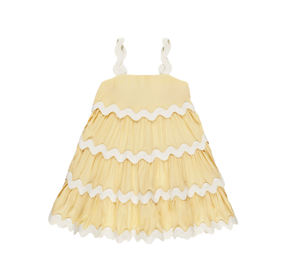 Ric Rac Dress, Yellow