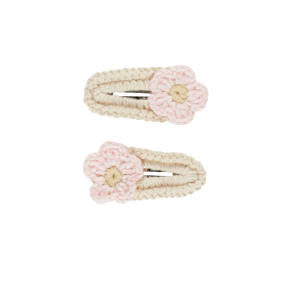 Crochet Clips, Pink Daisy