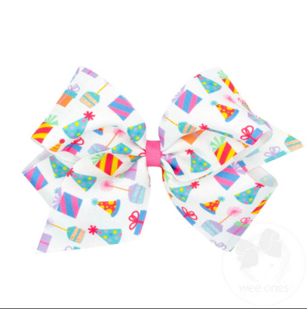 King Print Bow, (Birthday Styles!)