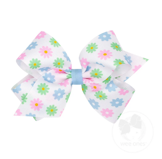 Medium Print Bow, Flowers