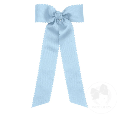 Medium Scalloped Bow with Tails (Assorted Colors!)