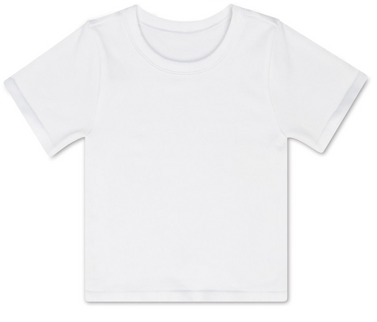 White Ribbed Short Sleeve Shirt - Magpies Paducah