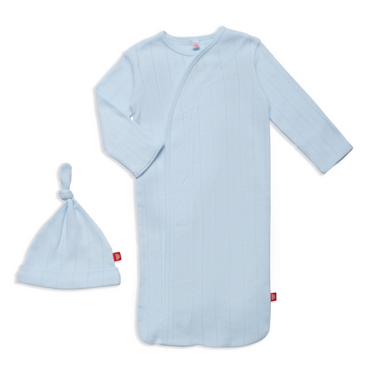 Modal Gown + Hat Set, Blue Love Lines - Magpies Paducah