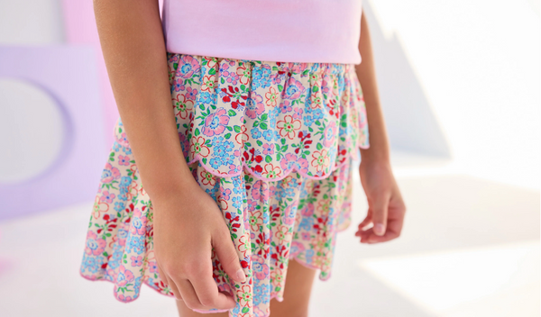 Tiered Skort, Bloomsbury Blossoms