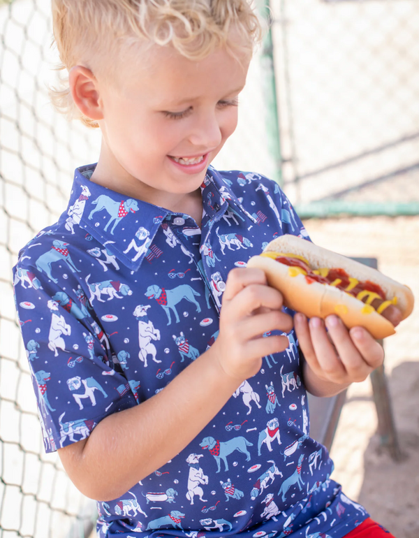 Short Sleeve Shirt, Yankee Doodle Dogs