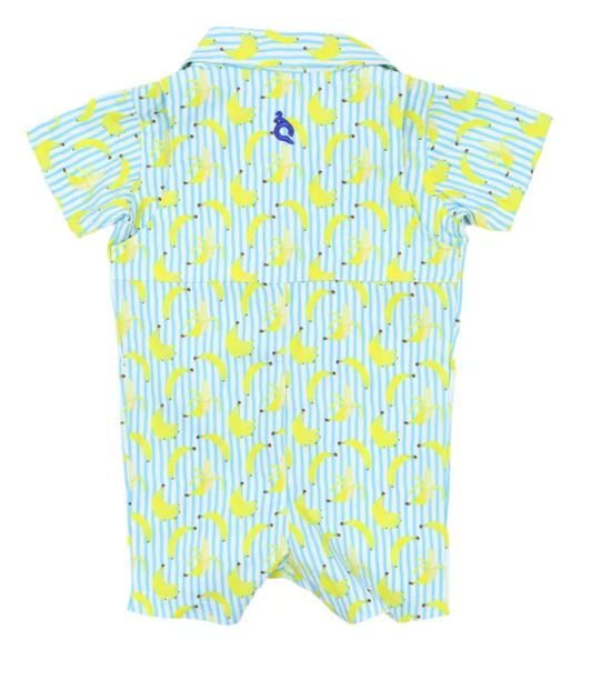 Short Sleeve Romper, Bananas - Magpies Paducah
