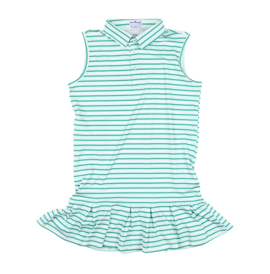 Polo Dress, Emerald Stripe - Magpies Paducah