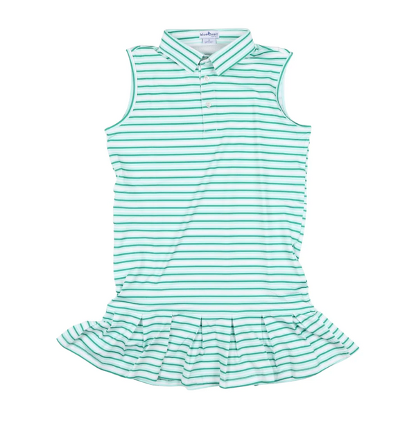 Polo Dress, Emerald Stripe