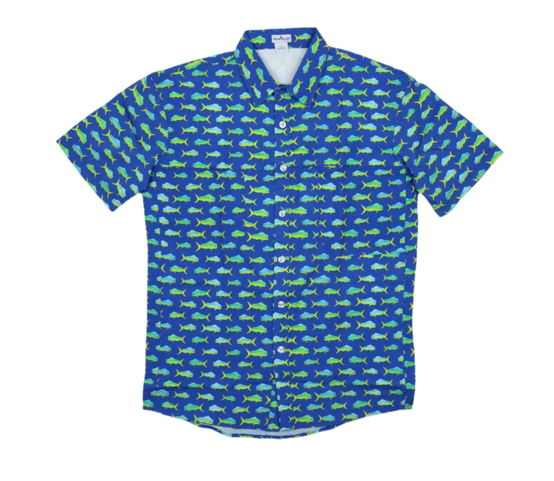 Men's Short Sleeve Shirt, Mahi Mahi