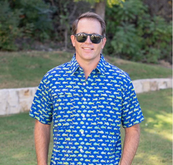 Men's Short Sleeve Shirt, Mahi Mahi