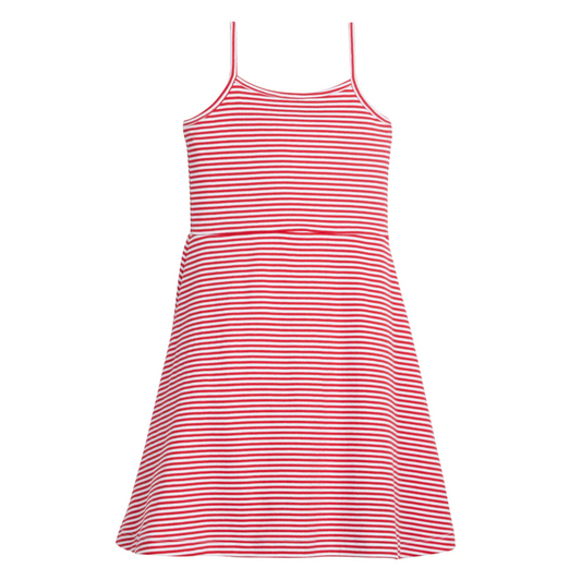 Strappy Sundress, Red Stripe