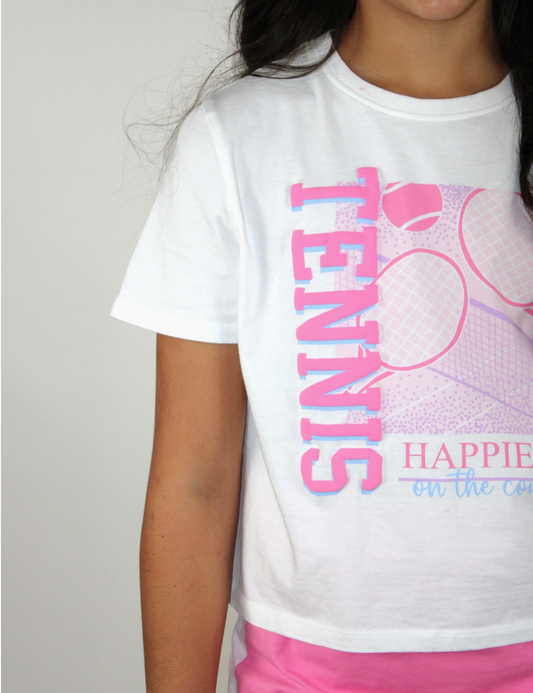 Boxy Tee, Happiest on the Court - Magpies Paducah