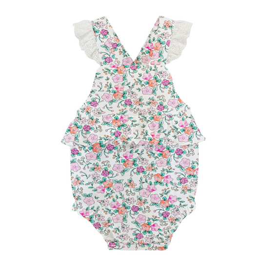 Lace Trim Bubble, Blush Floral - Magpies Paducah