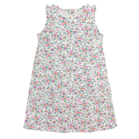 Ruffled Dress, Blush Floral - Magpies Paducah