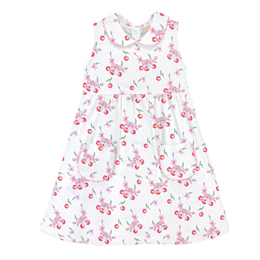 Collared Pocket Dress, Cherry Pop - Magpies Paducah