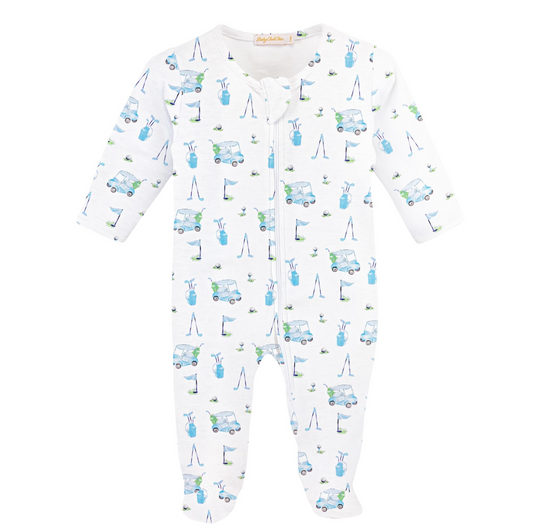 Zipped Footie, Blue Golf - Magpies Paducah