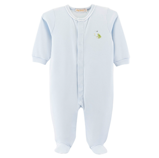 Piped Trim Footie, Baby Frogs - Magpies Paducah