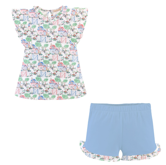 Ruffle Short Set, Cottage Garden - Magpies Paducah