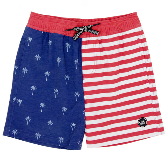 Volley Trunk, Palm Stripe - Magpies Paducah