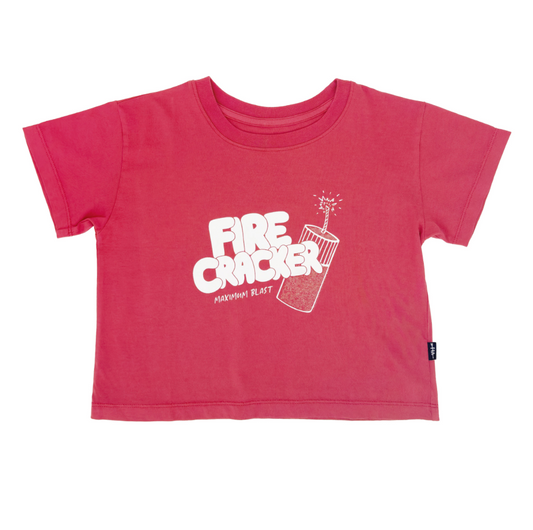 Crop Tee, Firecracker - Magpies Paducah
