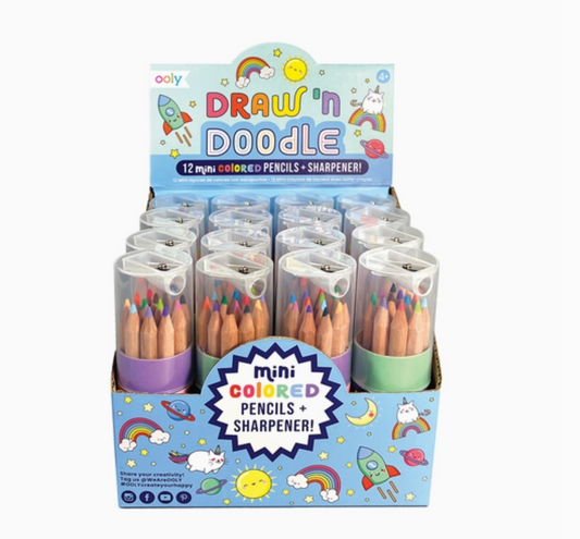 Draw 'n Doodle: Mini Colored Pencils + Sharpener - Magpies Paducah