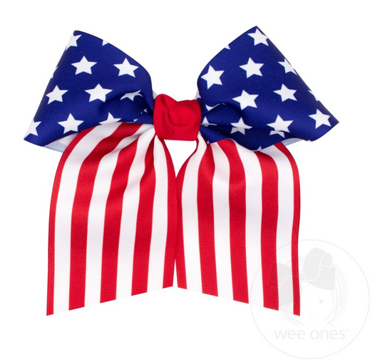 King Patriotic Bow w/ Tails - Magpies Paducah