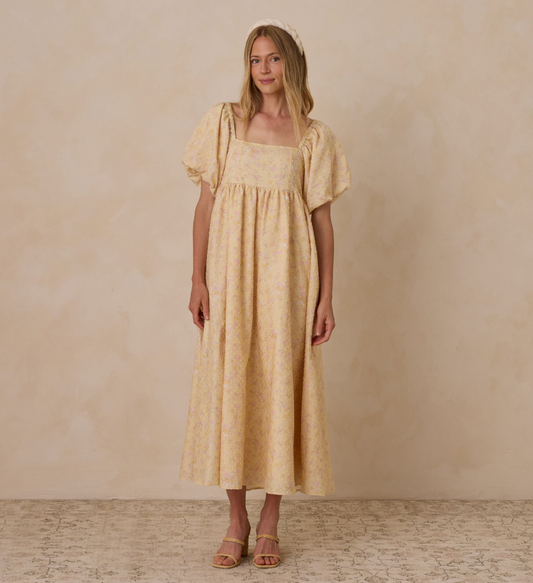 Women's Oceane Dress, Lemon Floral - Magpies Paducah
