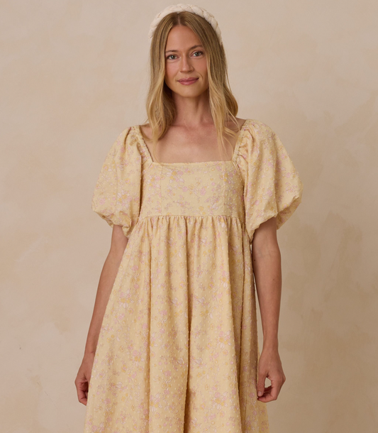 Women's Oceane Dress, Lemon Floral - Magpies Paducah