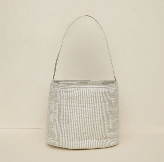 Easter Basket, Sage Stripe - Magpies Paducah