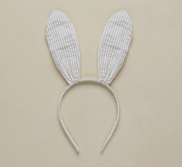 Bunny Headband, Sage Stripe