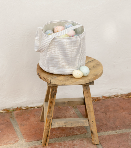 Easter Basket, Sage Stripe - Magpies Paducah