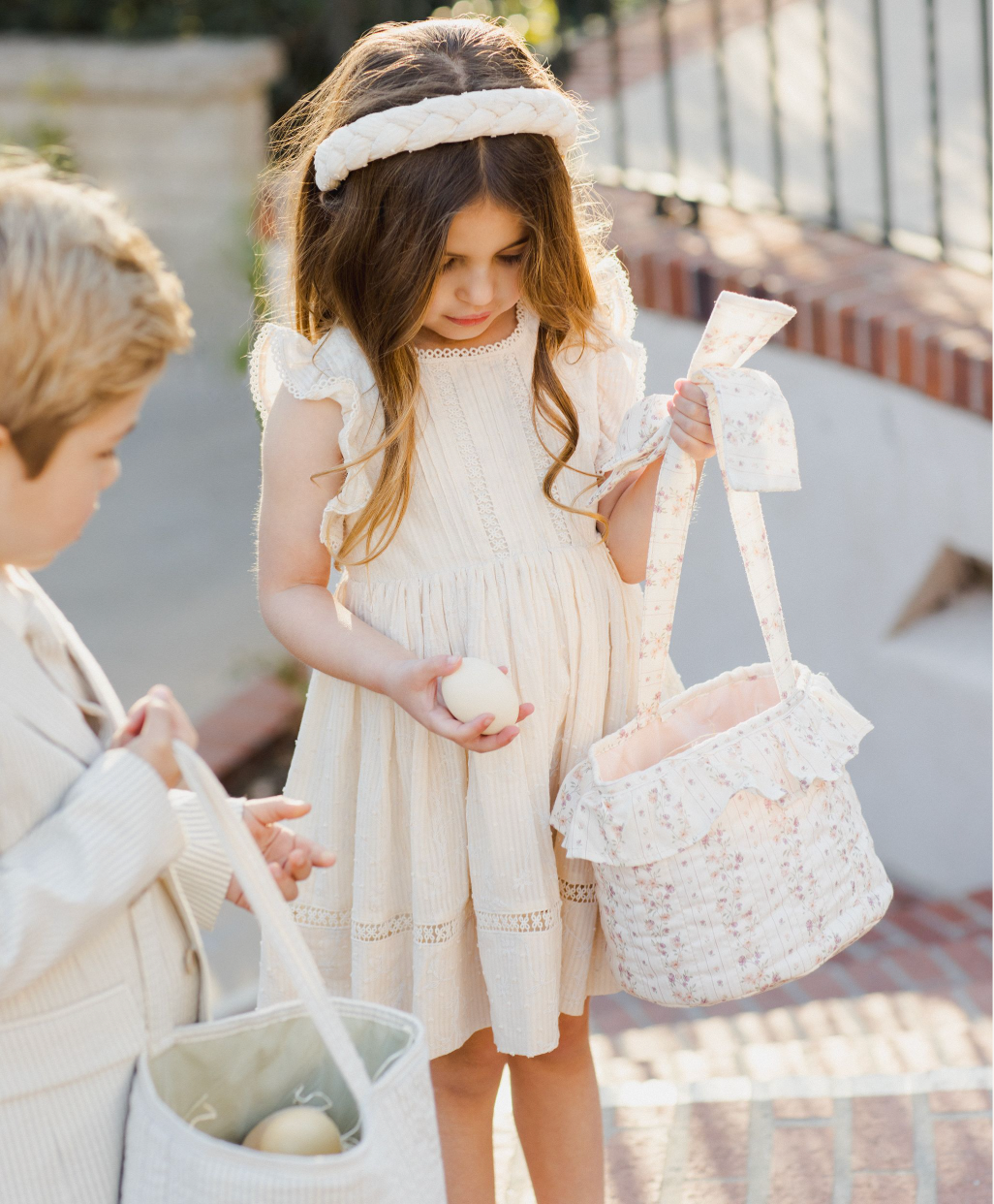 Easter Basket, Pastel Floral