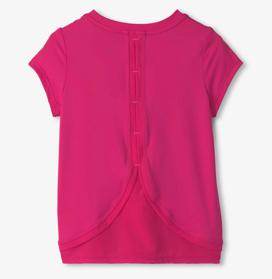 Mesh Trim Tee, Pink Yarrow - Magpies Paducah