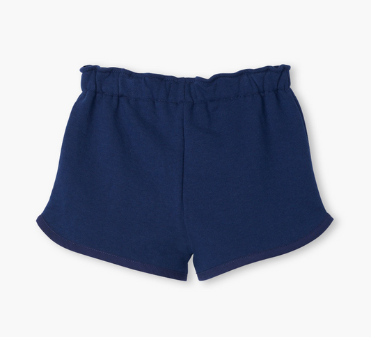 Paper Bag Short, Navy French Terry