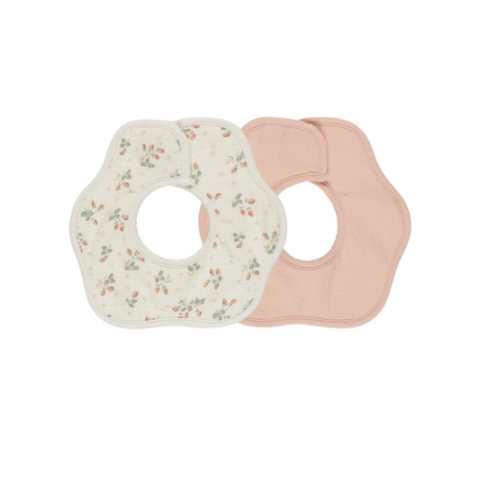 FLOWER BIB, 2 PACK || STRAWBERRIES, MELON - Magpies Paducah