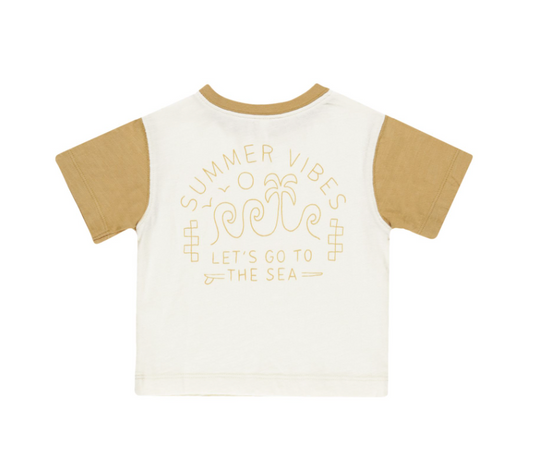 Contrast Short Sleeve Tee, Summer Vibes - Magpies Paducah