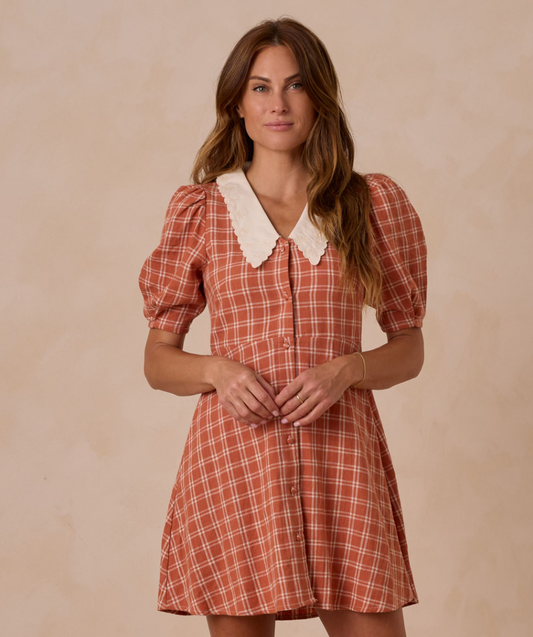 Women's Del Mar Dress, Poppy Check - Magpies Paducah