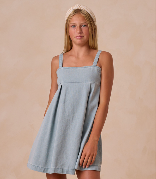 Teen Denim Mini Dress, Ocean - Magpies Paducah