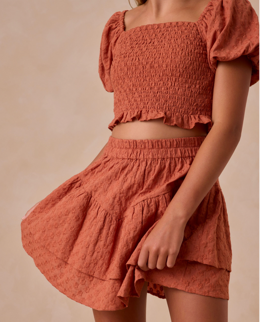 Teen Tiered Mini Skirt, Poppy - Magpies Paducah