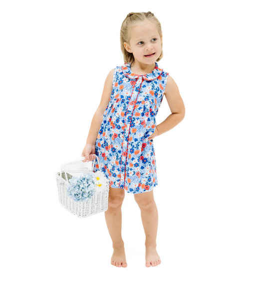 Jill Dress w/ Ric Rac Trim, Poppy Days - Magpies Paducah