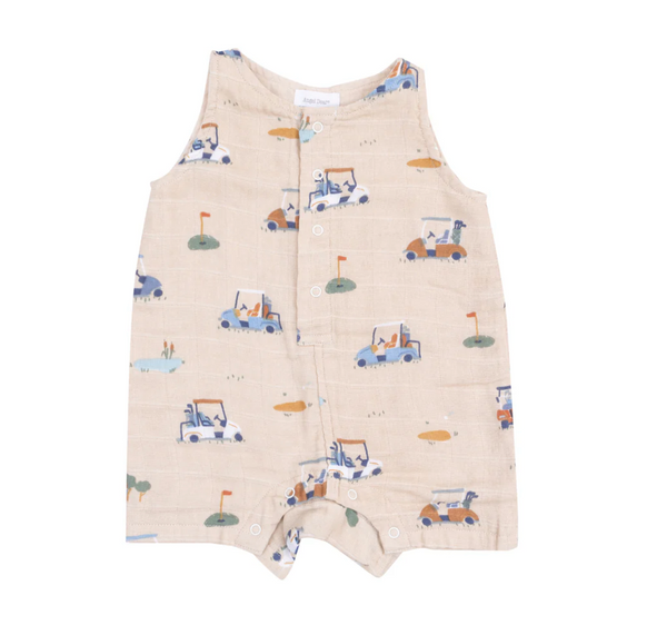 Sleeveless Short Romper, Golf Cart Cuties - Magpies Paducah