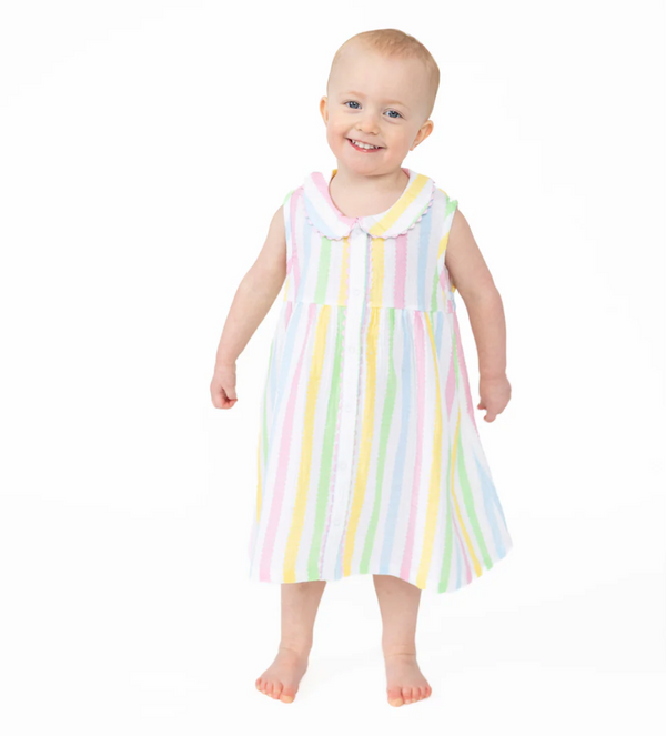 Jill Dress w/ RicRac Trim, RicRac Stripe - Magpies Paducah