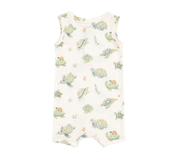 Sleeveless Short Romper, Sea Turtles - Magpies Paducah